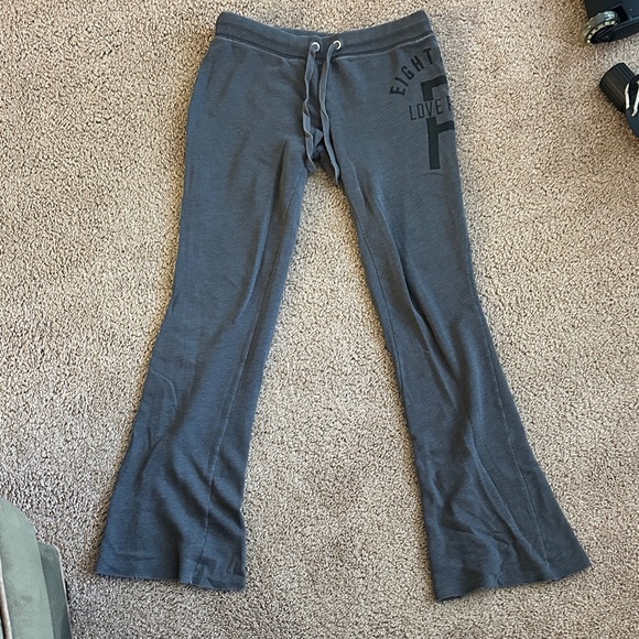 PINK Victoria's Secret Pants - PINK Victoria's Secret Gray Flare Pants